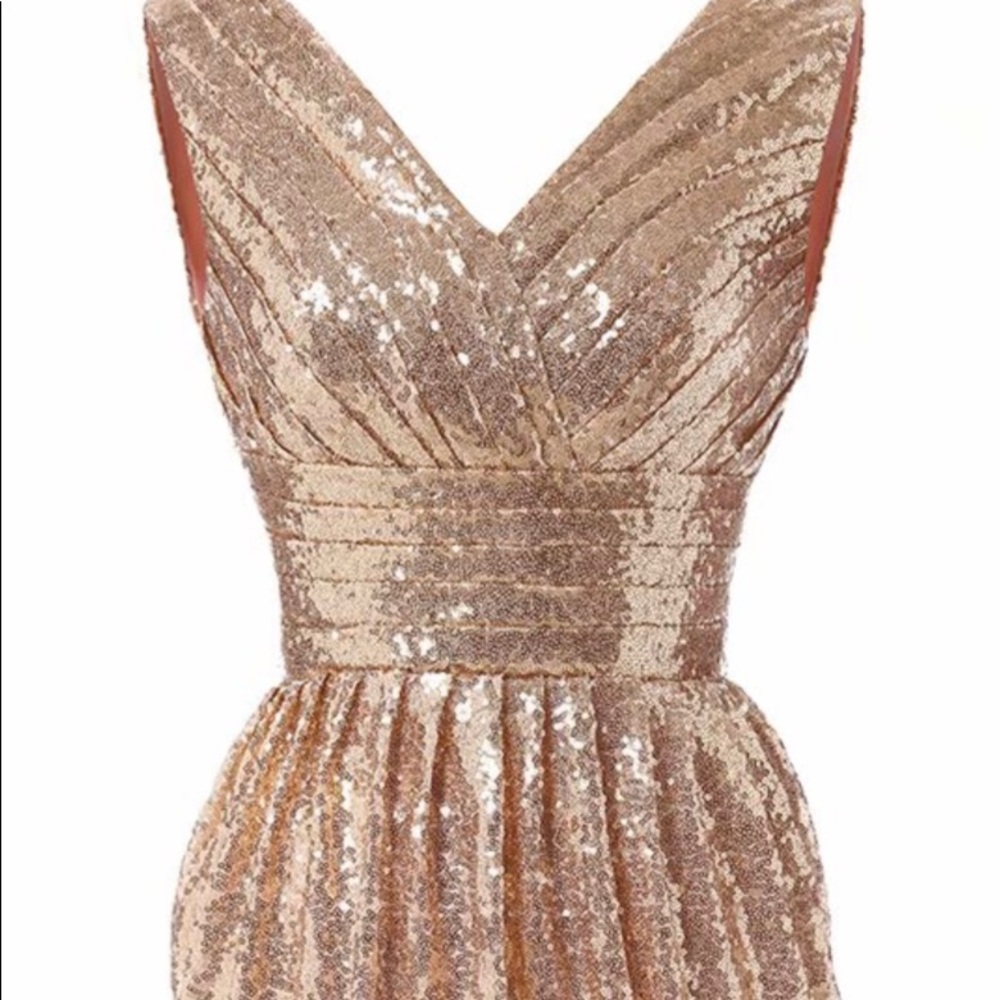 NEVER WORN Rose Gold formal dress!